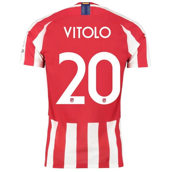 Tailandia Camiseta Atletico Madrid NO.20 Vitolo 2019-2020 Rojo